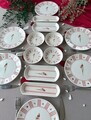 Set de mic dejun, Hermia, 759NRE1144, Ceramica, Platou: 20 x 9 x 3 cm (2 bucăți), Roz/Alb