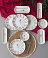 Set de mic dejun, Hermia, 759NRE1145, Ceramica, Platou: 20 x 9 x 3 cm (2 bucăți), Roz/Alb