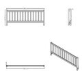 Margine de siguranta pentru pat, Hanah Home, Etto, 138.5x56.7x5 cm, MDF, Alb