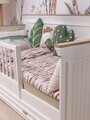 Margine de siguranta pentru pat, Hanah Home, Monte, 138.5x56.7x5 cm, MDF, Crem / Stejar