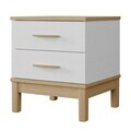 Noptiera, Hanah Home, Etto, 48x54.3x45 cm, PAL MELAMINAT, Lemn / Stejar alb