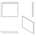Oglindă decorativă din PAL, Hanah Home, Etto, 90x77.6x4.1 cm, PAL MELAMINAT, Lemn / Stejar alb