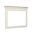 Oglindă decorativă din PAL, Hanah Home, Monte, 94.4x79.1x4.1 cm, PAL MELAMINAT, Crem / Stejar