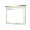 Oglindă decorativă din PAL, Hanah Home, Monte, 94.4x79.1x4.1 cm, PAL MELAMINAT, Crem / Stejar