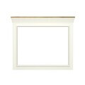 Oglindă decorativă din PAL, Hanah Home, Monte, 94.4x79.1x4.1 cm, PAL MELAMINAT, Crem / Stejar