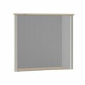 Oglindă decorativă din PAL, Hanah Home, Sento, 90.6x77.6x4.1 cm, PAL MELAMINAT, Gri / Stejar