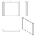Oglindă decorativă din PAL, Hanah Home, Sento, 90.6x77.6x4.1 cm, PAL MELAMINAT, Gri / Stejar