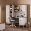 Birou, Hanah Home, Etto, 120x77.3x65 cm, PAL MELAMINAT, Lemn / Stejar alb