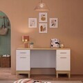 Birou, Hanah Home, Etto, 150x77.15x65 cm, PAL MELAMINAT, Lemn / Stejar alb