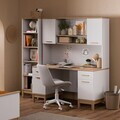 Birou, Hanah Home, Etto, 150x77.15x65 cm, PAL MELAMINAT, Lemn / Stejar alb