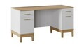 Birou, Hanah Home, Etto, 150x77.15x65 cm, PAL MELAMINAT, Lemn / Stejar alb