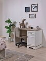 Birou, Hanah Home, Monte, 115x77.3x60 cm, PAL MELAMINAT, Crem / Stejar
