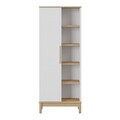 Corp biblioteca, Hanah Home, Etto, 71x179.3x36 cm, PAL MELAMINAT, Lemn / Stejar alb