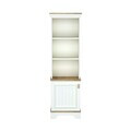 Corp biblioteca, Hanah Home, Monte, 49x164x27.3 cm, PAL MELAMINAT, Crem / Stejar