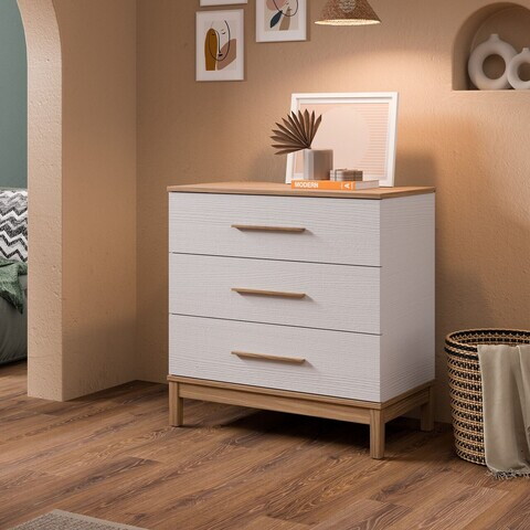 Dulap, Hanah Home, Etto, 90x91.75x48 cm, PAL MELAMINAT, Lemn / Stejar alb
