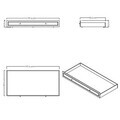 Pat extensibil, Hanah Home, Sento, 95.5x25.3x197.4 cm, PAL MELAMINAT, Gri