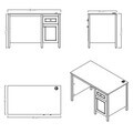 Birou, Hanah Home, Sento, 120x77.3x65 cm, PAL MELAMINAT, Gri / Stejar