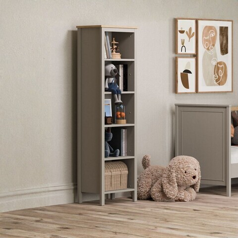 Corp biblioteca, Hanah Home, Sento, 50x179.5x39.5 cm, PAL MELAMINAT, Gri / Stejar