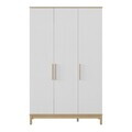 Dulap pentru haine, Hanah Home, Etto, 136x219.8x52.3 cm, PAL MELAMINAT, Lemn / Stejar alb