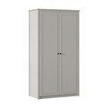Dulap pentru haine, Hanah Home, Sento, 106.5x197x54.3 cm, PAL MELAMINAT, Gri / Stejar