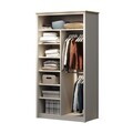 Dulap pentru haine, Hanah Home, Sento, 106.5x197x54.3 cm, PAL MELAMINAT, Gri / Stejar