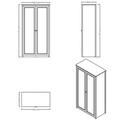 Dulap pentru haine, Hanah Home, Sento, 106.5x197x54.3 cm, PAL MELAMINAT, Gri / Stejar