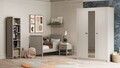 Dulap pentru haine, Hanah Home, Sento, 145.8x208.5x52.7 cm, PAL MELAMINAT, Gri / Stejar