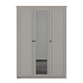 Dulap pentru haine, Hanah Home, Sento, 145.8x208.5x52.7 cm, PAL MELAMINAT, Gri / Stejar