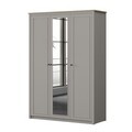 Dulap pentru haine, Hanah Home, Sento, 145.8x208.5x52.7 cm, PAL MELAMINAT, Gri / Stejar