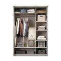 Dulap pentru haine, Hanah Home, Sento, 145.8x208.5x52.7 cm, PAL MELAMINAT, Gri / Stejar