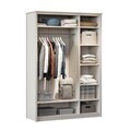 Dulap pentru haine, Hanah Home, Sento, 145.8x208.5x52.7 cm, PAL MELAMINAT, Gri / Stejar