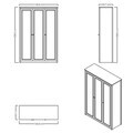 Dulap pentru haine, Hanah Home, Sento, 145.8x208.5x52.7 cm, PAL MELAMINAT, Gri / Stejar