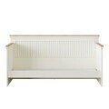 Pat de zi, Hanah Home, Monte, 215.6x105.6x99.7 cm, PAL MELAMINAT, Crem / Stejar