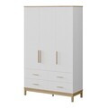 Dulap pentru haine, Hanah Home, Etto, 136x219.8x52.3 cm, PAL MELAMINAT, Lemn / Stejar alb