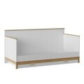 Pat de zi extensibil, Hanah Home, Etto, 208.9x100.5x96.3 cm, PAL MELAMINAT, Lemn / Stejar alb