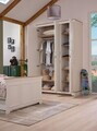 Dulap pentru haine, Hanah Home, Monte, 139.6x220x54.3 cm, PAL MELAMINAT, Crem / Stejar