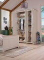 Dulap pentru haine, Hanah Home, Monte, 139.6x220x54.3 cm, PAL MELAMINAT, Crem / Stejar