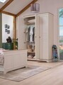 Dulap pentru haine, Hanah Home, Monte, 139.6x220x54.3 cm, PAL MELAMINAT, Crem / Stejar