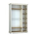 Dulap pentru haine, Hanah Home, Monte, 139.6x220x54.3 cm, PAL MELAMINAT, Crem / Stejar