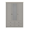 Dulap pentru haine, Hanah Home, Sento, 145.8x208.5x52.7 cm, PAL MELAMINAT, Gri / Stejar