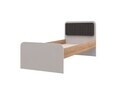 Pat de o persoană, Hanah Home, New Options, 97x99.5x204.6 cm, PAL MELAMINAT, Crem / Stejar