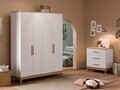 Dulap pentru haine, Hanah Home, Etto, 181.1x219.85x52.3 cm, PAL MELAMINAT, Lemn / Stejar alb