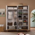 Dulap pentru haine, Hanah Home, Etto, 181.1x219.85x52.3 cm, PAL MELAMINAT, Lemn / Stejar alb