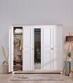 Dulap pentru haine, Hanah Home, Monte, 229.7x220x54.3 cm, PAL MELAMINAT, Crem / Stejar