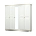 Dulap pentru haine, Hanah Home, Monte, 229.7x220x54.3 cm, PAL MELAMINAT, Crem / Stejar