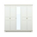 Dulap pentru haine, Hanah Home, Monte, 229.7x220x54.3 cm, PAL MELAMINAT, Crem / Stejar