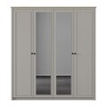 Dulap pentru haine, Hanah Home, Sento, 190.9x208.5x52.7 cm, PAL MELAMINAT, Gri / Stejar