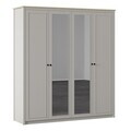 Dulap pentru haine, Hanah Home, Sento, 190.9x208.5x52.7 cm, PAL MELAMINAT, Gri / Stejar