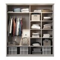 Dulap pentru haine, Hanah Home, Sento, 190.9x208.5x52.7 cm, PAL MELAMINAT, Gri / Stejar