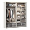 Dulap pentru haine, Hanah Home, Sento, 190.9x208.5x52.7 cm, PAL MELAMINAT, Gri / Stejar